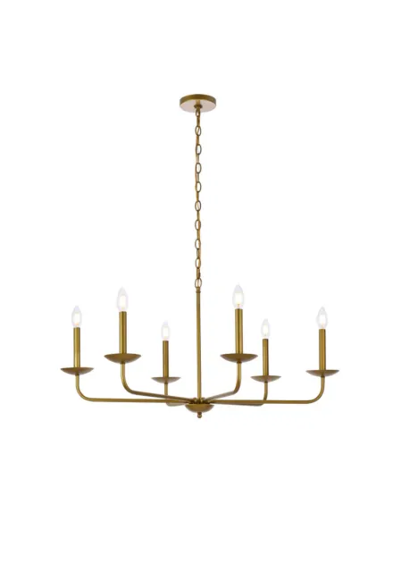 Living District LD812D36BR 36 in. Cohen Pendant in Brass - 18.5 in.