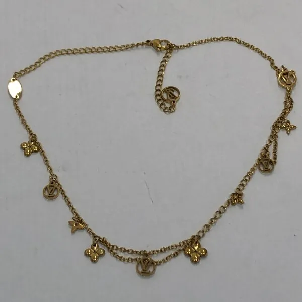 LOUIS VUITTON Metal Blooming Supple Necklace Gold 705405