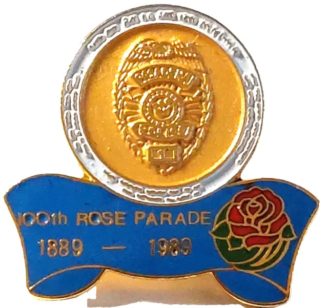 Rose Parade 1989 Pasadena Police 100th Tournament of Roses Lapel Pin