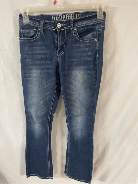 Hydraulic Lola slim boot Size 7 Stretch Embellished Denim