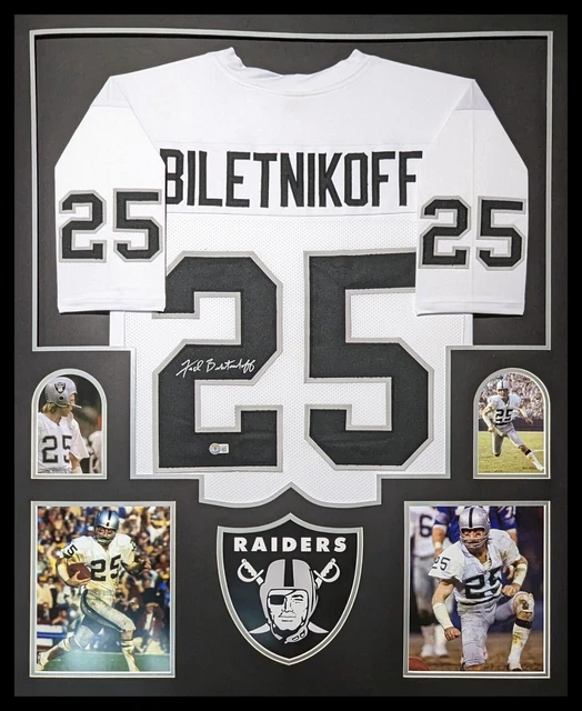 Framed Oakland Raiders Fred Biletnikoff Autographed Signed Jersey Beckett Holo Framed Oakland Raiders Fred Biletnikoff Autographed Signed Jersey Beckett Holo