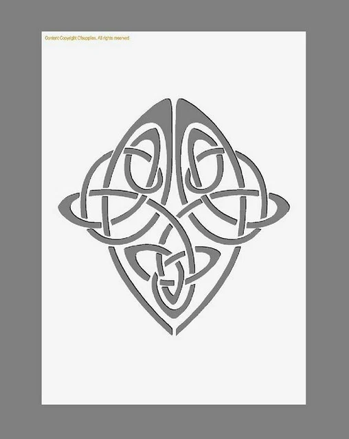 MYLAR STENCIL 'Trinity Knot' 125/190 micron A3/A4/A5 sizes Celtic | Gothic (2)