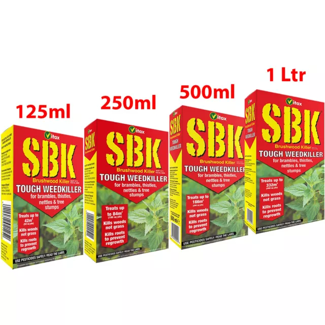 Vitax SBK Weedkiller Brushwood Killer 125ml 250ml 500ml 1L Tree Stump Killer