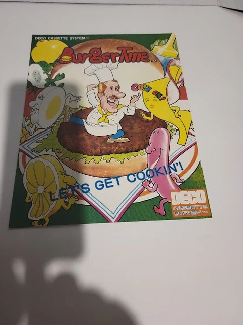 Flyer DECO/DATAEAST,BURGER TIME Arcade Video Game advertisement original see pic