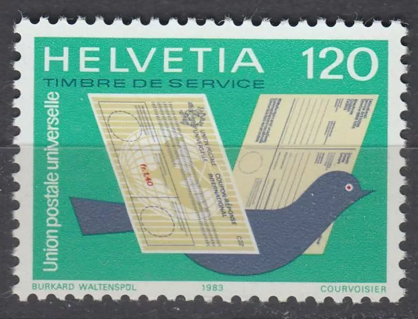 Schweiz-Ämter Weltpostverein UPU 1983 ** Mi.14 Brieftaube Postformulare [sv1370]