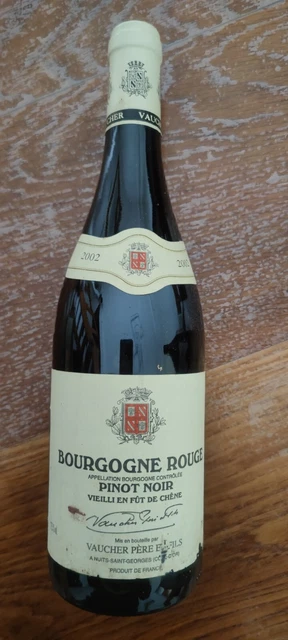 Vin rouge Pinot Noir Bourgogne 2002