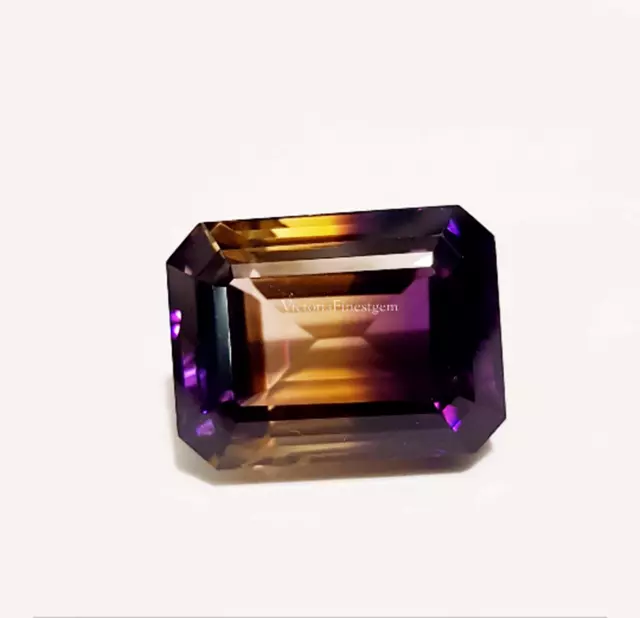 Loose Gemstone Certified 53 to 55 Ct Natural Multi Color Ametrine Emerald Shape