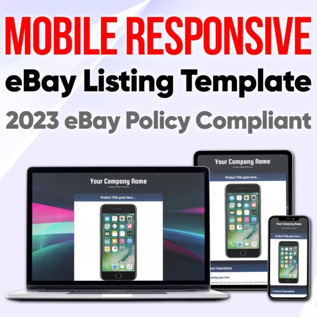 Ebay Listing Template Responsive Professional Auction Html Mobile 2023 Design