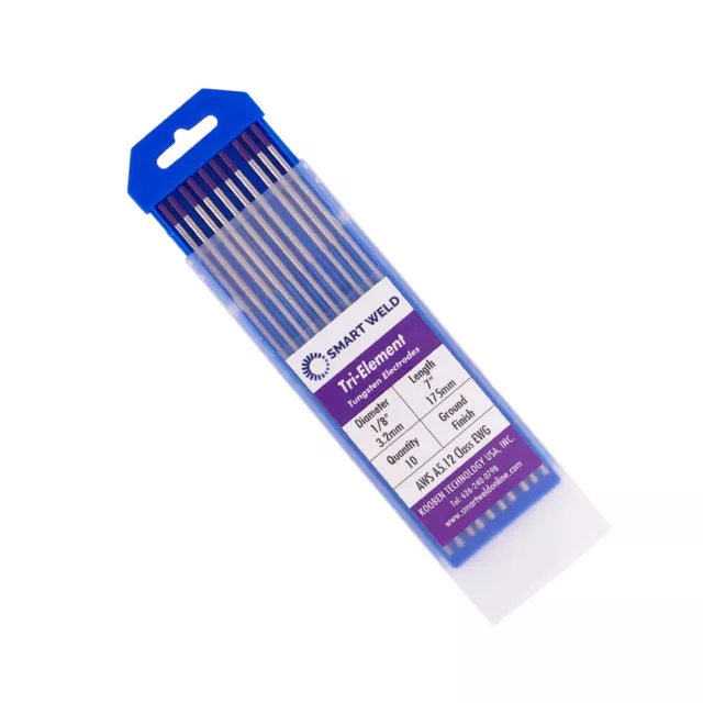 Purple TIG Welding Tungsten Electrodes (.040 1/16 3/32 1/8 and Assorted Pack)