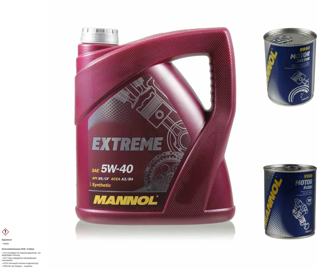 4L Olio Motore mannol extreme 5W-40 1xMotor Doctor + Motore Rosso