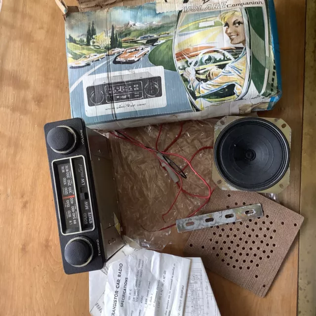 Vintage Car Radio Volare Campanian In Original Box