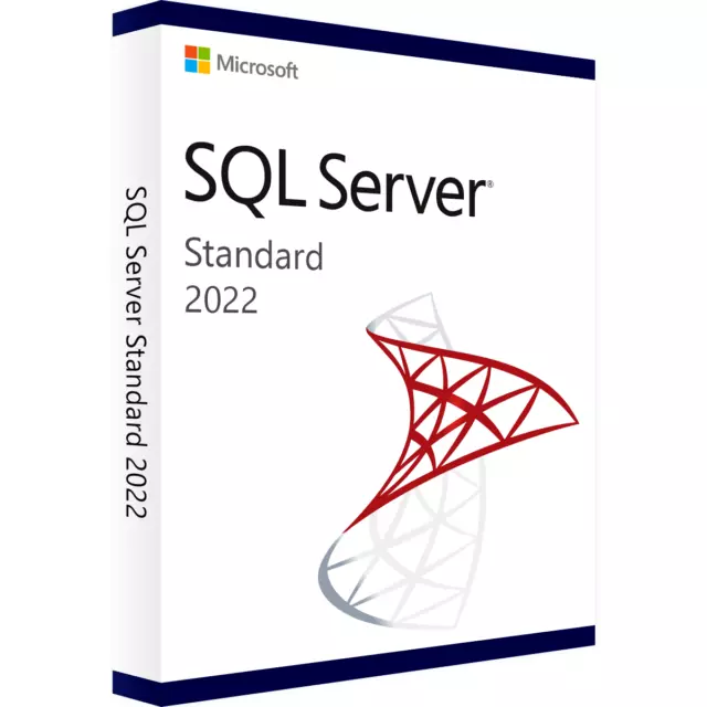 Microsoft SQL Server 2022 Standard | UNLIMITED CAL's | 24 Core License | DVD