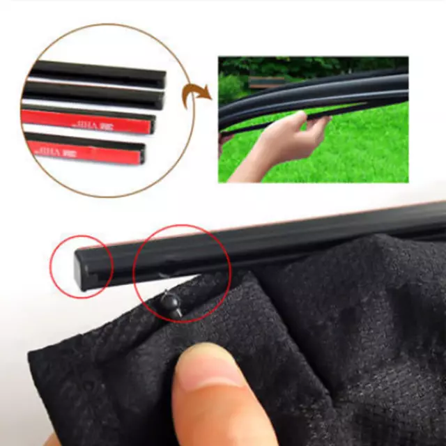 2PCS Universal Car Sun Shade Side Window Curtain Foldable Sunshade UV Protection