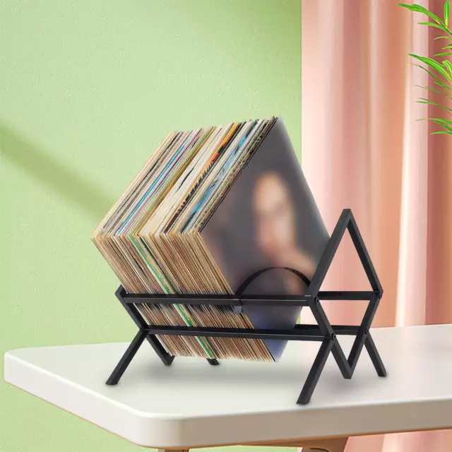 Record Stands Holder Strong Durable Multi Use Home Office File Shelf Rack