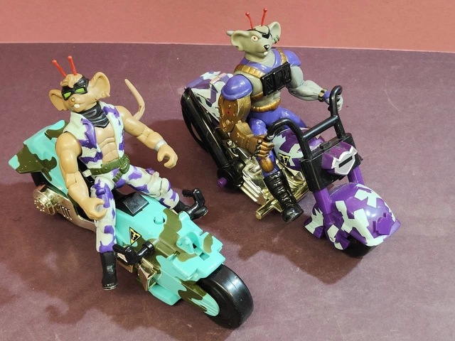 Gros Lot Figurines Biker Mice From Mars Galoob Vintage 1993 1994 - Avec Moto