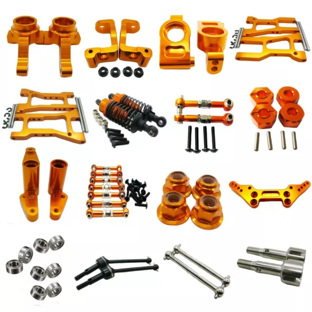 Aluminum Metal CNC Upgrade Parts DIY Fit for 1/10 HPI RS4 Sport 3 Rc Car Orange