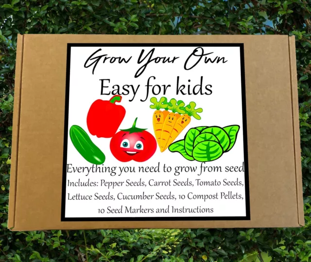 Grow Your Own Easy For Kids Seed Kit | Gardening | Vegetable | Birthday Gift