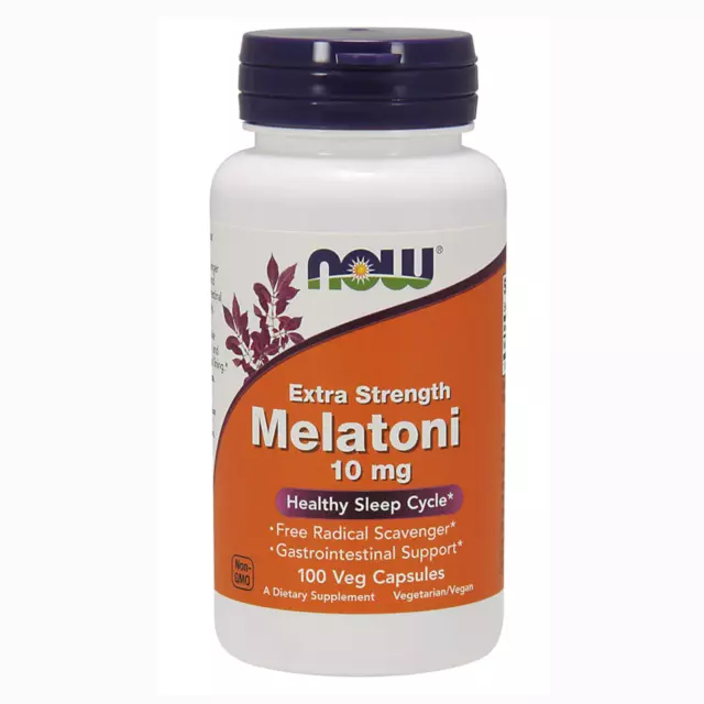 Now Foods Sleep Support 10mg 100 Veg Kap Besserer Schlaf schlafhilfe JET LAG Aid