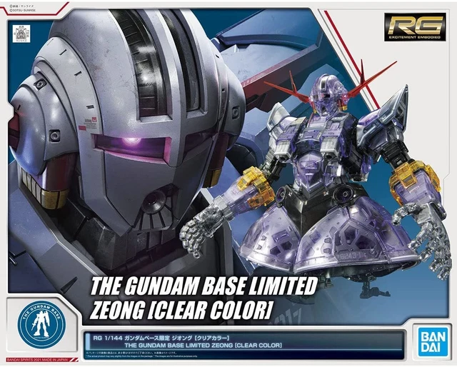 Bandai Spirits Gundam Base Limited RG Zeong Clear Color Model kit Bandai Spirits