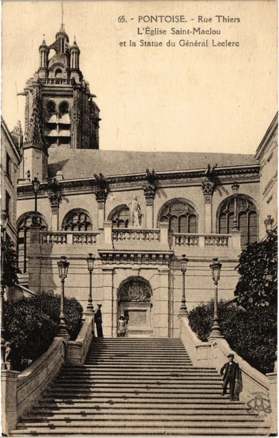 CPA Pontoise Rue Thiers, L'Eglise St.Maclou FRANCE (1332606)