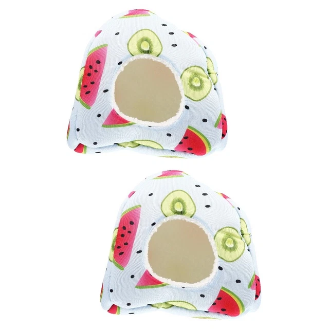 2x Schlafen Frettchen Guinea Pig Hideout Hamster Warme Bett Für Winter Hause 2