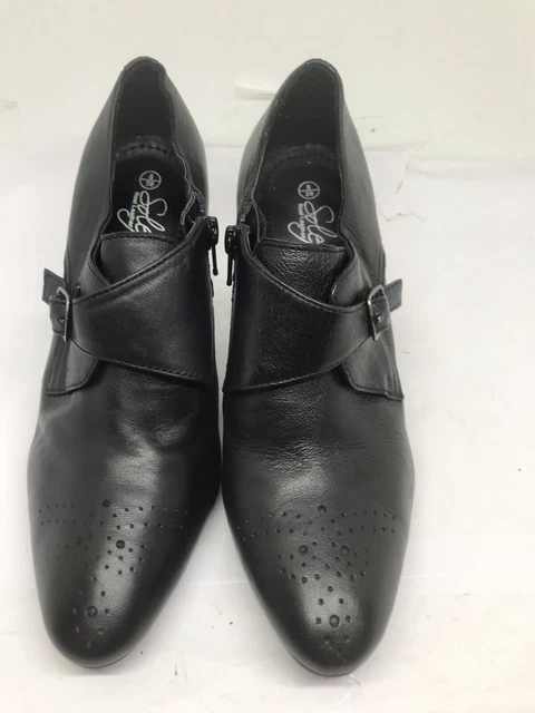 SOLEFLEX BLACK LEATHER Ankle Boots Size 5 A16 15.00 PicClick UK
