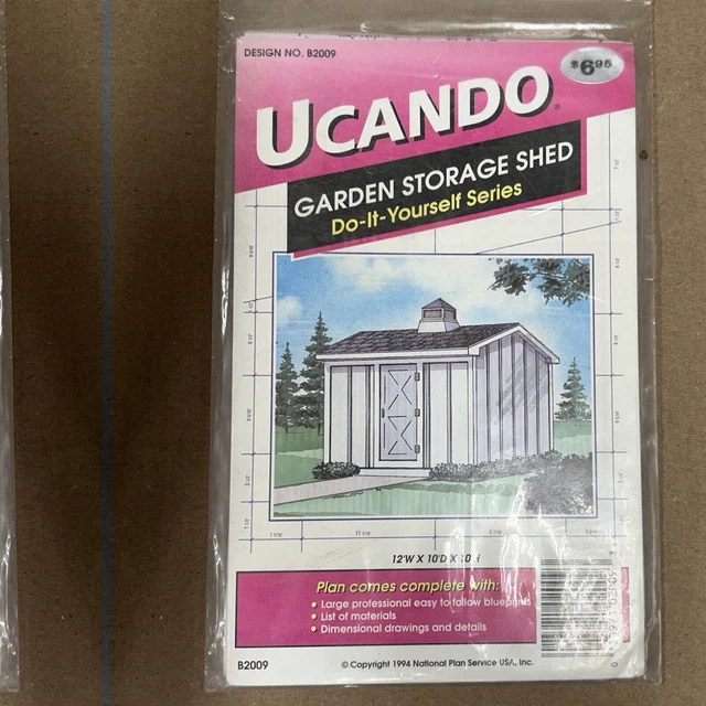 Cobertizo de almacenamiento de jardín UcanDo planes hágalo usted mismo con lista de materiales