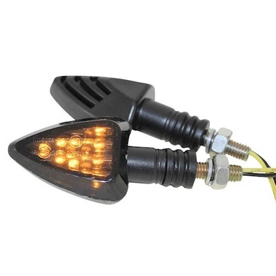 LED Mini Frecce Set Soto nero chiaro m8 per YAMAHA DT 125 R 3rm8 4bl POSTERIORE 