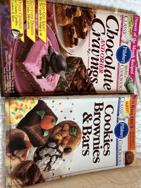PILLSBURY COOKBOOKS CHOCOLATE Lovers Cookies Brownies Desserts Cooking ...