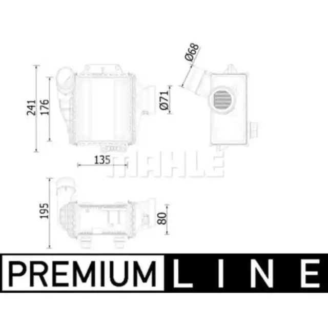 Ladeluftkühler MAHLE CI 539 000P für Mercedes-Benz C