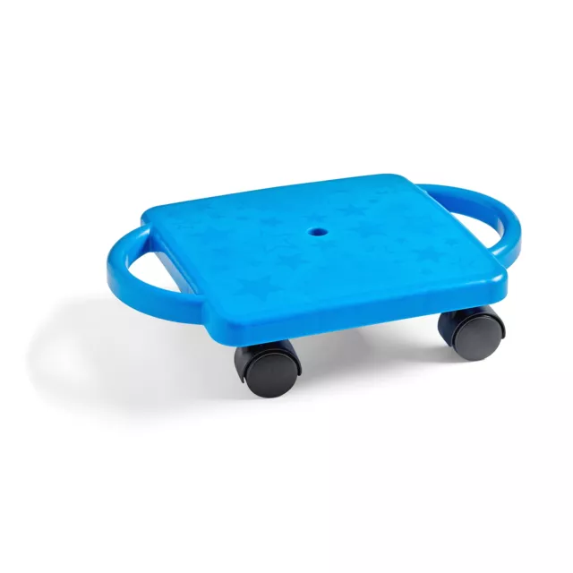 Blue Indoor Scooter Board with Handles, Gym Scooters for Kids, Recess Toys