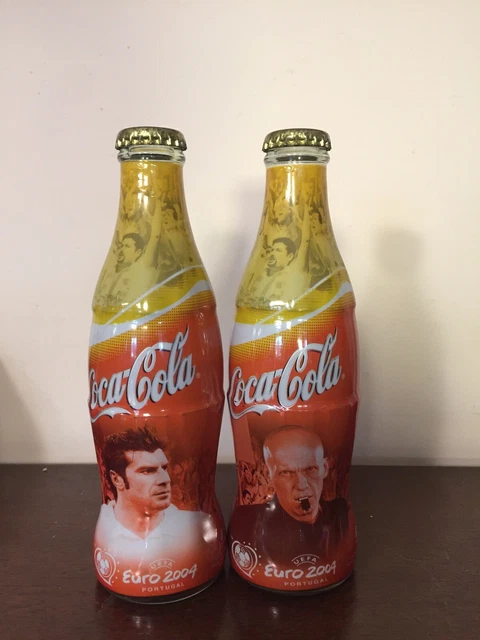 COCA COLA  2 Bottiglie Wrap  FIFA Euro 2004 Portugal