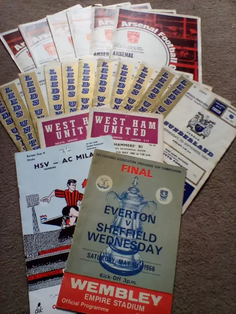 Collection of 21 60s football programmes