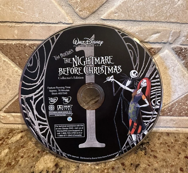 THE NIGHTMARE BEFORE Christmas (DVD Collectors Edition) DISC ONLY FREE