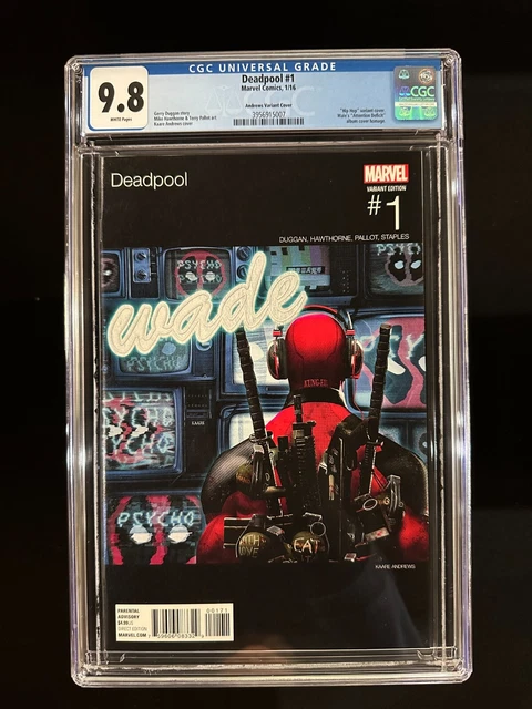 Deadpool #1 CGC 9.8 (2016) - Andrews Variant - "Hip Hop" - "Attention Deficit"