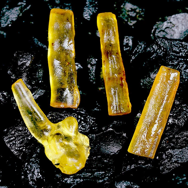 1 Stck. Natürliches Insekt Bernstein Mineral Kristall Gelb Geologische