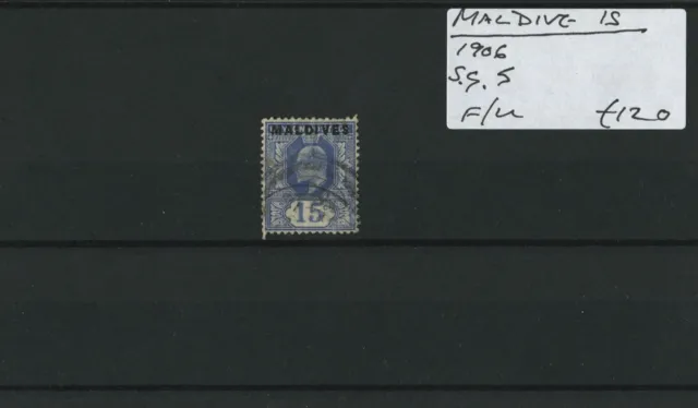Maldive Is. 1906 SG.5 F/U