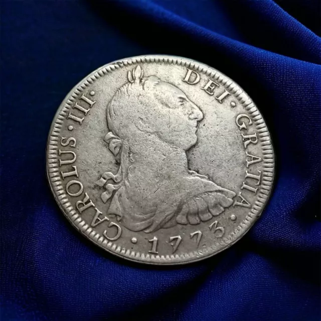 8 Reales 1773 Mexico FM . . - Carlos IIII 26,40g