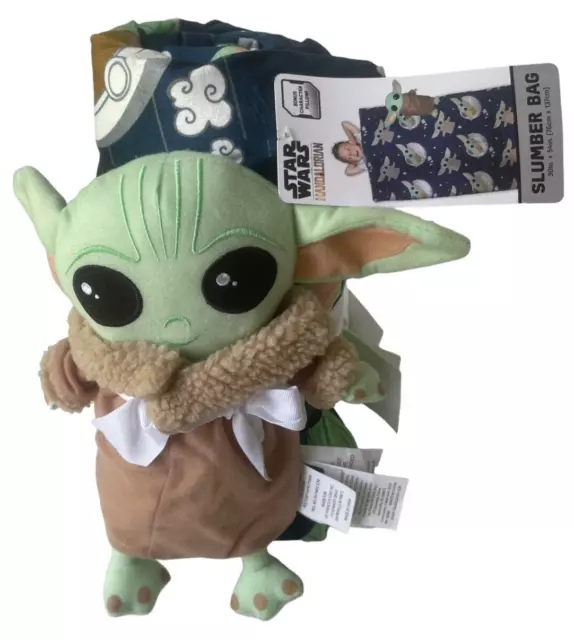 Nuevo Star Wars Bolso de Sueño con Almohada de Personaje Mandalorian Grogu Baby Yoda Niños