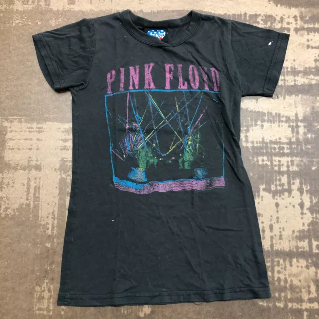 Junk Food Pink Floyd Wish You Were Here Black Graphic T Shirt Womens Size XS