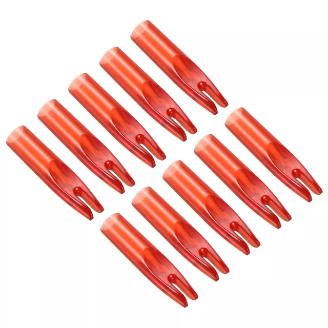 Archery Arrow Nocks 6mm 0.236" Inner Dia., Glue on Arrow Nock, Clear Red 40pcs