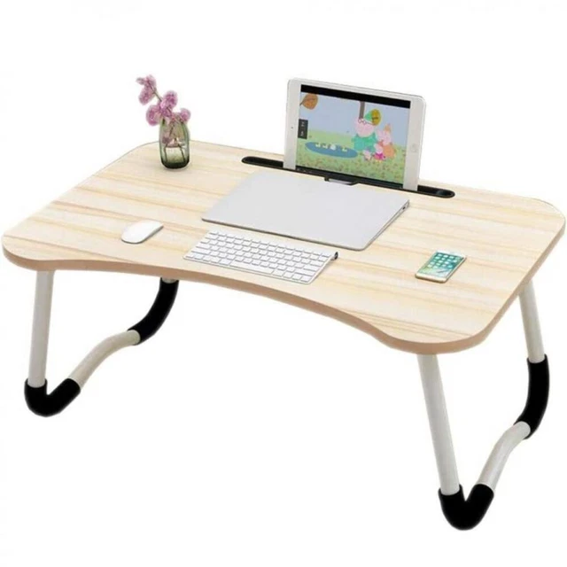 Vassoio Letto Extra Large In Bambù – Scrivania Per Laptop Fino A 17.3 Pollici, Portatile E Naturale