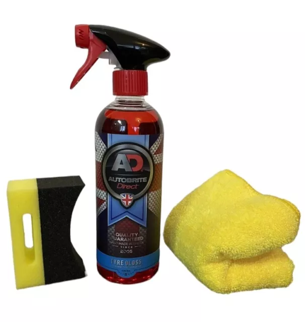 Autobrite Direct - Tyre Gloss, Rich Silicone Tyre Shine Dressing - 500ml Kit