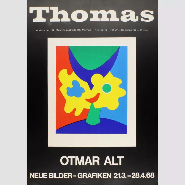 Otmar Alt. Neue Bilder / Grafiken. Ausstellungsplakat Galerie Thomas, 1968