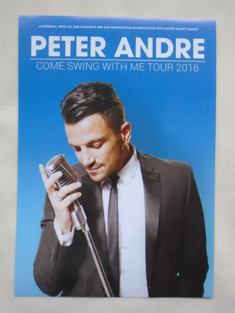 PETER ANDRE Live in Concert "Come Swing With Me" UK tour 2016 Promotional flyer