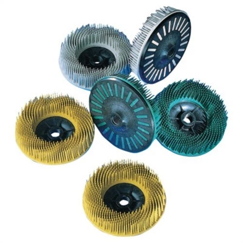 Scotch-Brite Bristle Discs, 4 1/2 In, 36, 12,000 Rpm, Brown