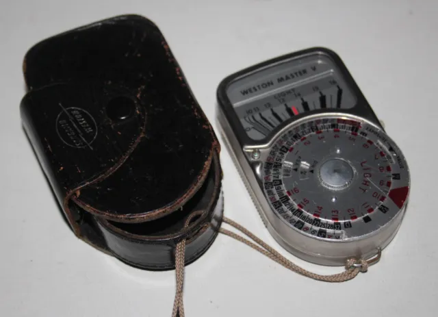 Weston Master V Universal Exposure Meter - Vintage Light Meter - Case / vgc