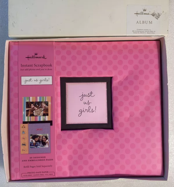 Hallmark Instant Scrapbook Album Just Us Girls 20 Designed & Embellished Pages