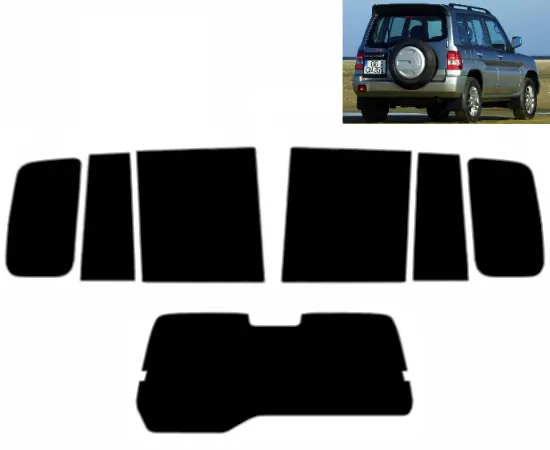 Tinta finestra pretagliata per Mitsubishi Pajero Pinin kit posteriore 5 porte 2001-2005