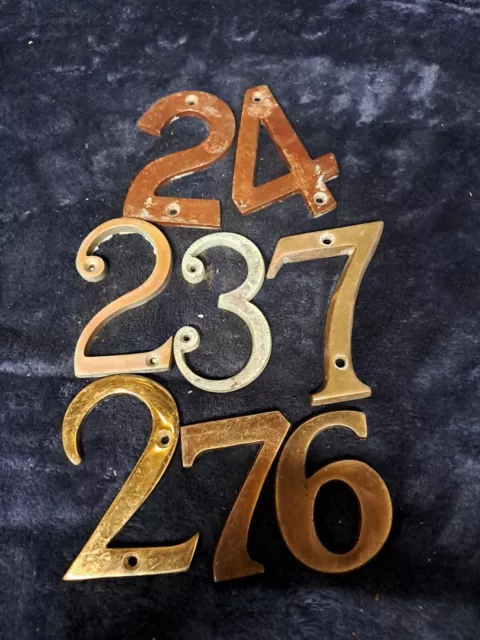 Selection Of Vintage Brass Numbers